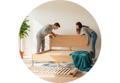 Bett aufbauen