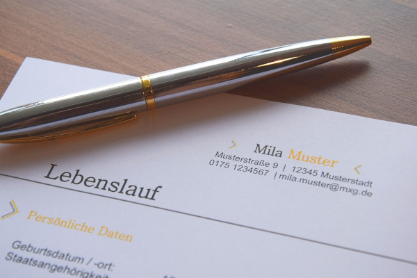 Muster eines Lebenslaufs