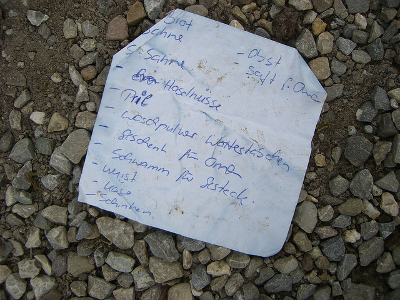 Einkaufszettel einpr&auml;gen statt aufschreiben