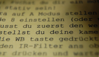 Text in Nahaufnahme